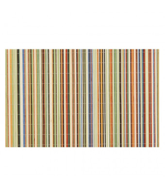 Benson Mills Rainbow Sticks Bamboo Multi Colored Placemats, Set of 4