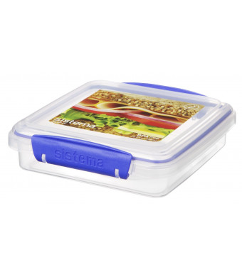 Sistema Klip It 15.2-Ounce Sandwich Box, Clear