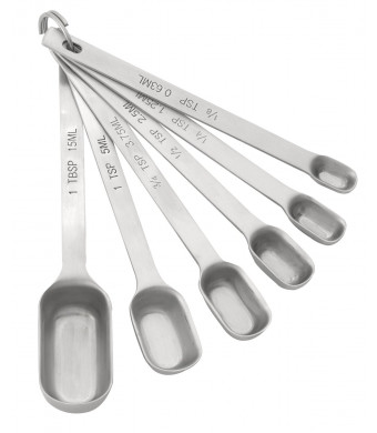 HIC Stainless Steel Spice Spoons, 6-Piece Set