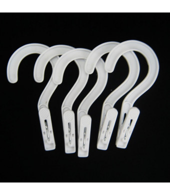 10 Laundry Hooks Clothes Pins Hanging Clips Plastic Hanger Home Travel Portable