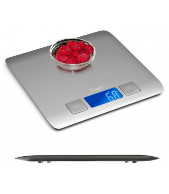 Zenith Digital Kitchen Scale by Ozeri, in Refined Stainless Steel with Fingerprint Resistant Coating