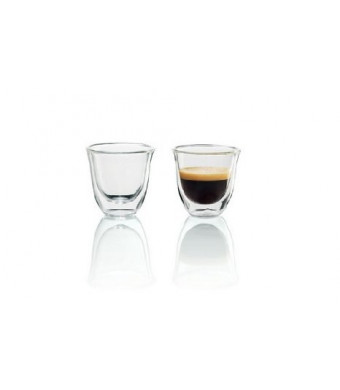 DeLonghi Double Walled Thermo Espresso Glasses, Set of 2