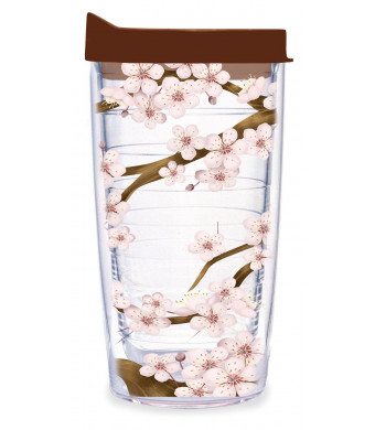 Tervis Tumbler Cherry Blossom Wrap with Travel Lid, 16-Ounce