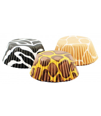 Fox Run Brands Animal Print Baking Cup Papers, Set of 75