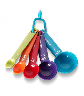 Farberware Color Measuring Spoons, Mixed Colors, Set of 5