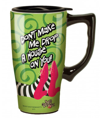 Wizard Of Oz Drop a House on You Travel Mug, Green