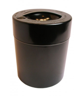 Tightvac Kilovac 2.2 Pound Vacuum Sealed Dry Goods Storage Container, Solid Black Body/Cap