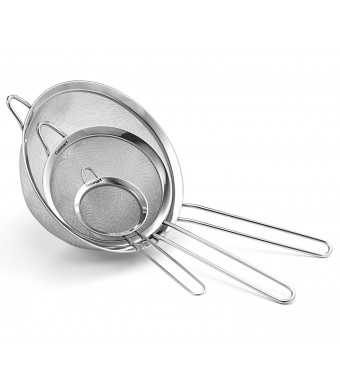 Cuisinart Set of 3 Fine Mesh Stainless Steel Strainers