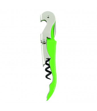 True Fabrications Truetap Metal, Double Hinged, Compact Corkscrew with Foil Cutter - Lime Green