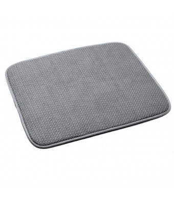 Norpro 16 by 18-Inch Microfiber Dish Drying Mat, Gray