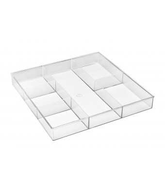 Whitmor 6789-3065 6-Section Clear Drawer Organizer