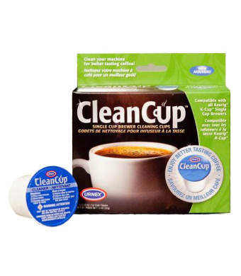 Clean Cup Single Cup Brewing Cleaning Cups, 0.25-Ounce, Brown/Green, 5-Pack