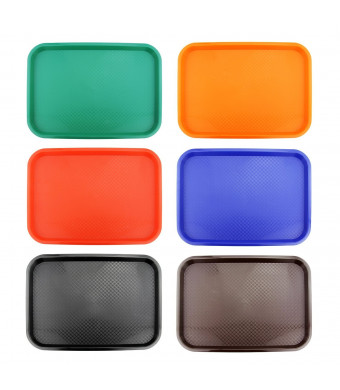 New Star 28010 Fast Food Tray, 12 by 16-Inch, Assorted 6 Colors in Each