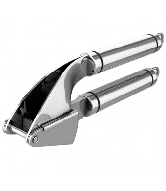 Propresser Garlic Press Stainless Steel - Home Chef Ebook Included - Ginger Press