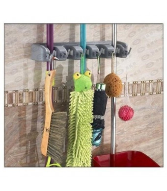 Sorbus Broom and Mop Storage Organizer, Wall Mounted Organizer and Storage, Ideal for the Garage Home, Closet, and Shed, Can Hold up to 11 Different 