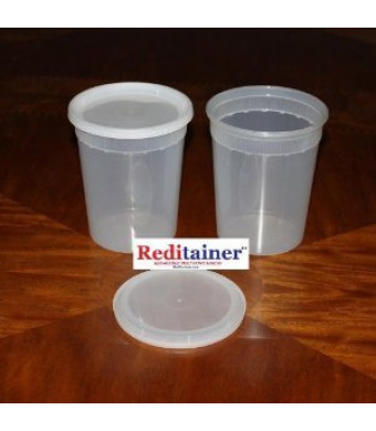 Reditainer Deli Food Storage Containers with Lid, 32-Ounce, 24-Pack