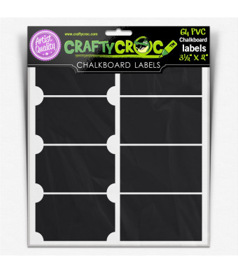 64 Large CHALKBOARD LABELS - Premium Quality - 3½"  x 2"  Rectangle Adhesive Stickers