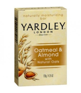 Yardley of London Naturally Moisturizing Bar Soap Oatmeal and Almond 3+1 Free