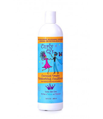 Curly Q's Coconut Dream Moisturizing Conditioner, 8-Ounce Bottle