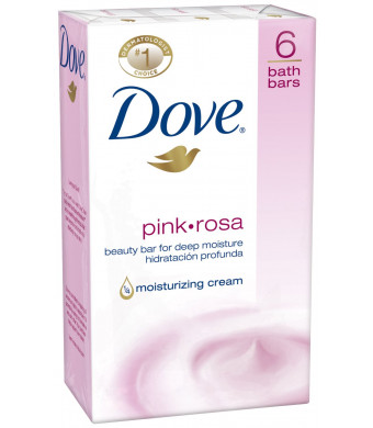 Dove Beauty Bar, Pink, 6 Count