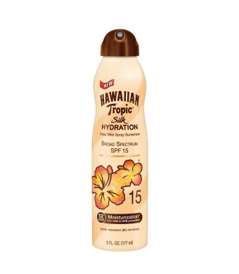 Hawaiian Tropic Silk Hydration Continuous Spray Sunscreen Spf 15, 6 Ounce