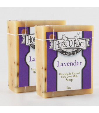 Handmade Herbal Lavender Goat Milk Soap (Pack of 2)