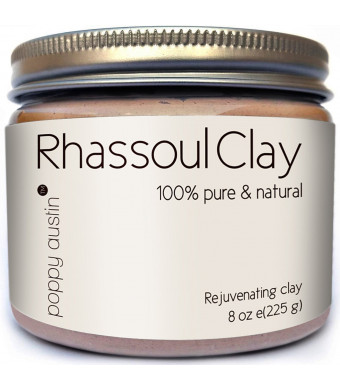 FINEST Rhassoul Clay Hair and Facial Mask (Ghassoul) by Poppy Austin. Voted Best Deep Pore Facial Cleanser, Blackhead Remover and Pore Minimizer 2015