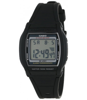 Casio Men's W201-1AV Alarm Chronograph Watch