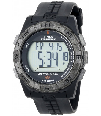TIMEX Men's T498519J Rugged Digital CAT (Chrono/Alarm/Timer) Vibration Alarm Watch