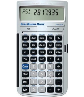 Calculated Industries 8025 Ultra Measure Master Measurement Conversion Calculator, Silver