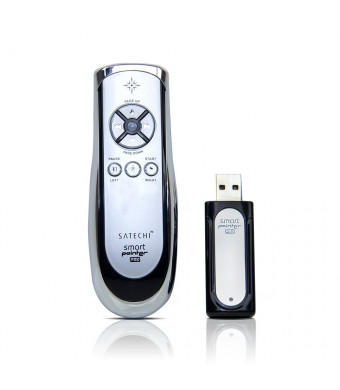 SP400 Smart-Pointer (Silver) 2.4Ghz RF Wireless Presenter with mouse function and laser pointer for Mac and PC