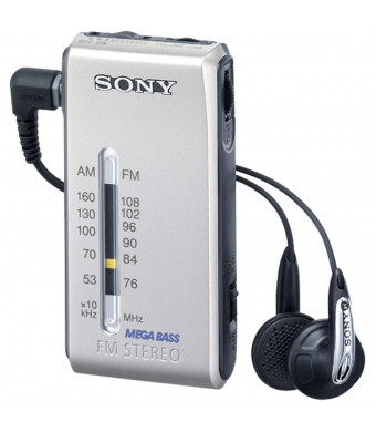 Sony SRF-S84 FM/AM Super Compact Radio Walkman with Sony MDR Fontopia Ear-Bud (Silver)