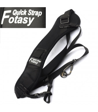 Fotasy NSQF Anti-Slip Sling Neck Strap with Rapid Fasten, Comfort, Ergonomic Design (Black)