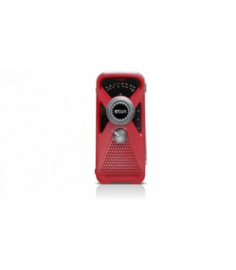 American Red Cross FRX2 Hand Turbine AM/FM Weather Radio with Smartphone Charger - Red (ARCFRX2WXR)