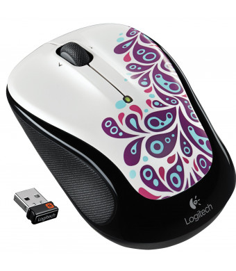 Logitech Wireless Mouse M325 with Designed-for-Web Scrolling - White Paisley