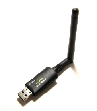 Panda 300Mbps Wireless-N USB Adapter w/ WPS button - 802.11 n, 2.4GHz - w/ High Gain Antenna -Compatible with Windows XP/Vista/7/8/8.1/10/2008r2/2012