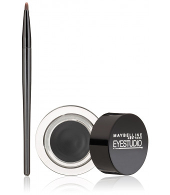 Maybelline New York Eye Studio Lasting Drama Gel Eyeliner, Blackest Black, 0.106 oz.