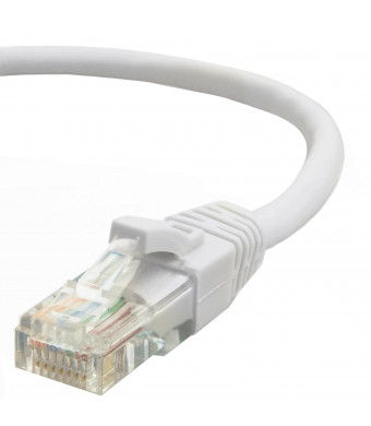 Mediabridge Cat5e Ethernet Patch Cable (50 Feet) - RJ45 Computer Networking Cord - White