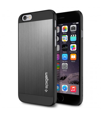 iPhone 6 Case, Spigen [BRUSHED ALUMINUM] Aluminum Fit Case for iPhone 6 (4.7-Inch) - Space Gray (SGP10948)