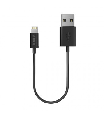 [Apple MFi Certified] Anker 1ft / 0.3m Extra Short Tangle-Free Lightning to USB Cable with Ultra Compact Connector Head for iPhone, iPod and iPad (Bl