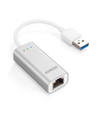 Anker Unibody Aluminum USB 3.0 to RJ45 Gigabit Ethernet Adapter Supporting 10/100/1000 Mbps Ethernet [RTL8153 Chipset]