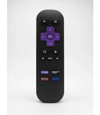 New High Quality Replacement Lost Remote 1 Year Warranty Compatible with Roku Models Roku 1 (Lt, Hd); Roku 2 (Xd, Xs) ; Roku 3 (Not Work for Hdmi Sti