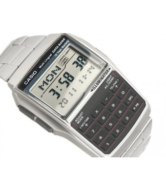 Casio #DBC32D-1A Men's Metal Band 25 Page Telememo Calculator Watch
