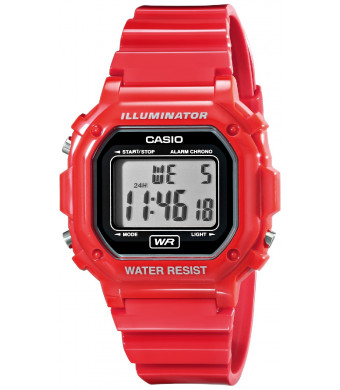 Casio F-108WHC-4ACF Classic Red Stainless Steel Watch