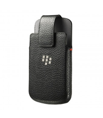 BlackBerry Leather Swivel Holster for BlackBerry Q10 - Black