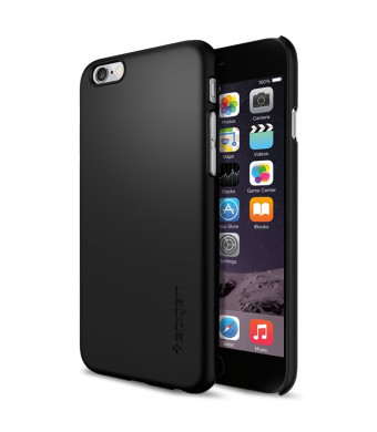 iPhone 6 Case, Spigen [Non-Slip] [Exact-Fit] iPhone 6 (4.7) Case Slim **NEW** [Fit Series] [Thin Fit] [Smooth Black] Premium SF Coated Non Slip Surfa