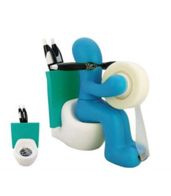 RICSB 'The Butt' Office Supply Station Desk Accessory Holder, Blue