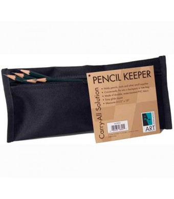 Pencil Pouch Black 4.5 X 10 In