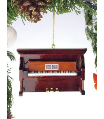 Brown Upright Piano Tree Ornament