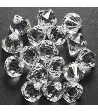 60 Small Clear Crystal Like Drop Ornaments